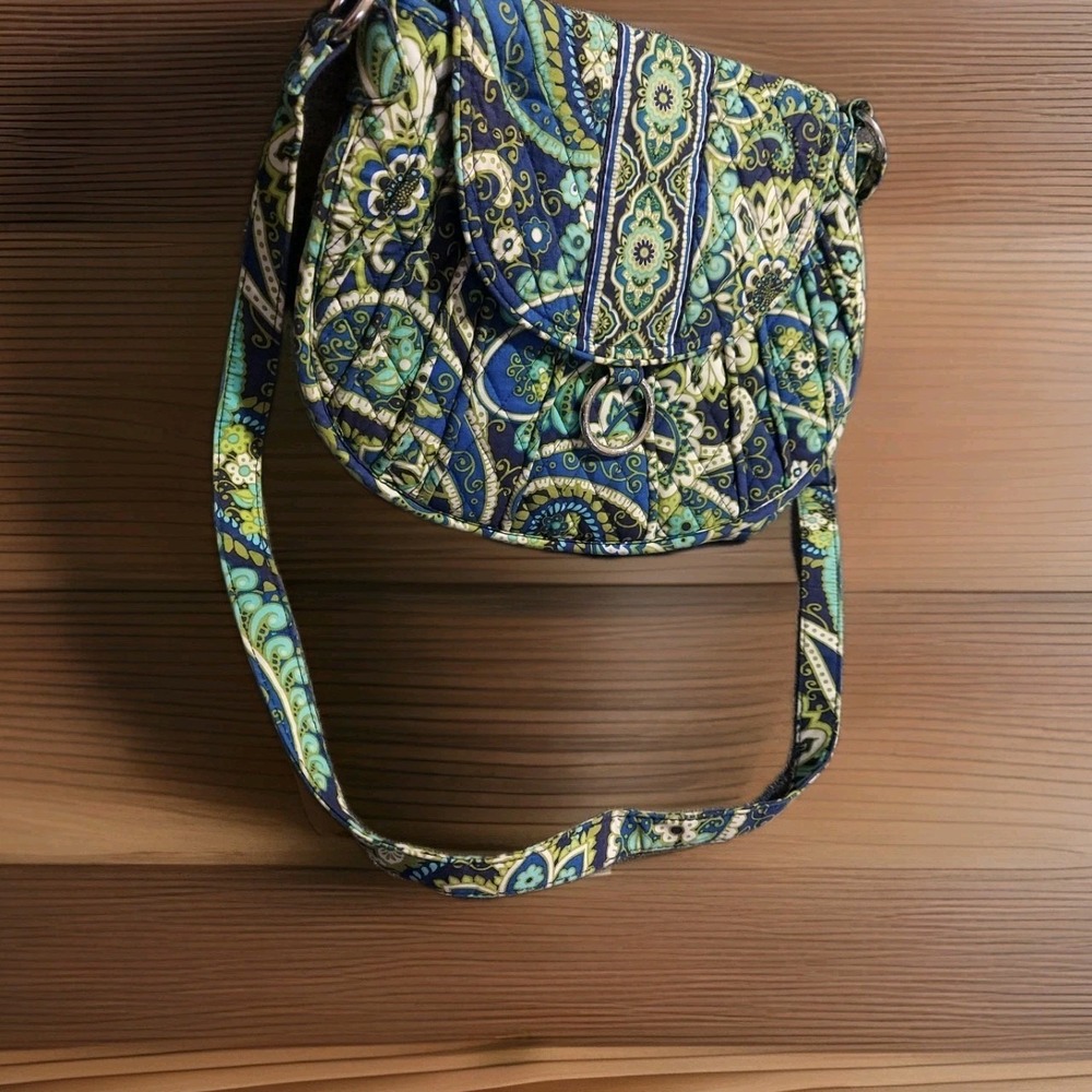 Vera Bradley Rhythm & Blues Saddle Up Crossbody Shoulder Bag Retired HTF